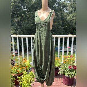 Green Overall Jumpsuit
